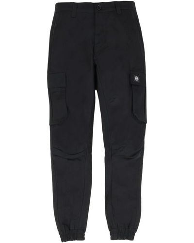 DOLLY NOIRE Pantaloni cotton ripstop easy cargo pants - Nero