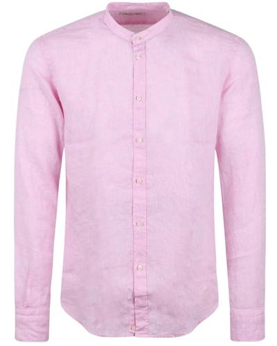 Brian Dales Leinenhemd mit darin-kragen - Pink