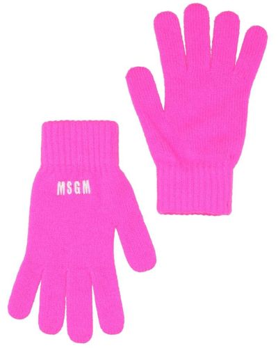 MSGM Gloves fuchsia - Rosa