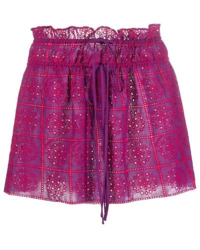 Ganni Short Skirts - Purple