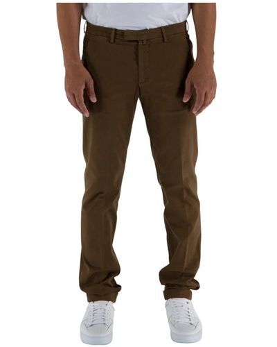 BRIGLIA Straight Trousers - Braun