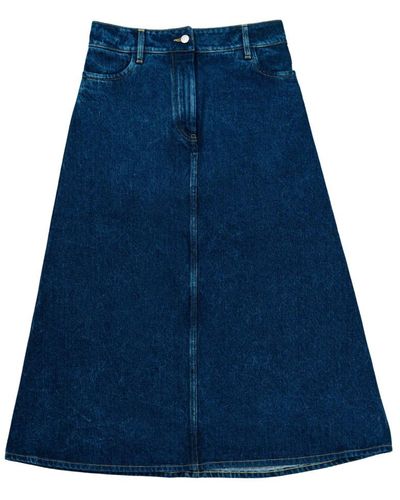 Studio Nicholson Denim Skirts - Blue