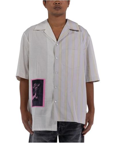 Lanvin Asymmetrisches kunstwerk shirt - Grau