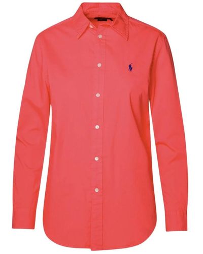 Ralph Lauren Camicia in cotone con colletto a punta - Rosso
