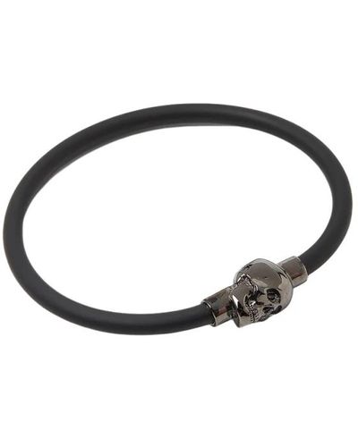 Alexander McQueen Skull Cord Armband - Braun