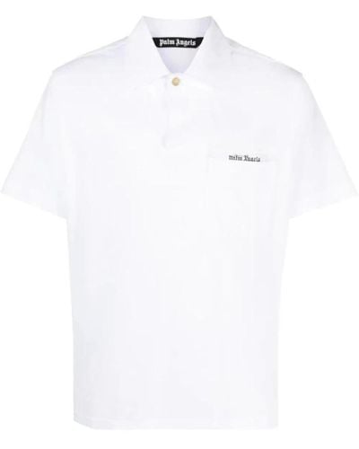 Palm Angels Polo Shirts - White