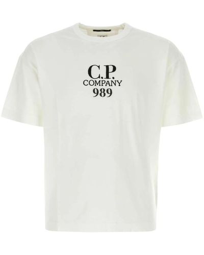 C.P. Company Ivory baumwoll t-shirt - Weiß