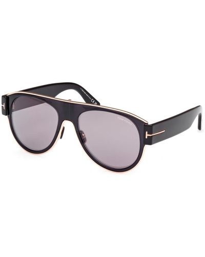 Tom Ford Lyle sonnenbrille - glänzend schwarz/rauch - Mettallic