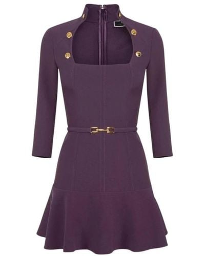 Elisabetta Franchi Short Dresses - Purple