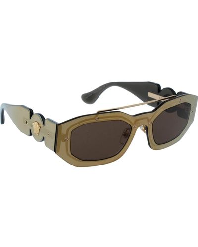 Versace Ikonoische sonnenbrille mit einheitlichen gläsern - Grün