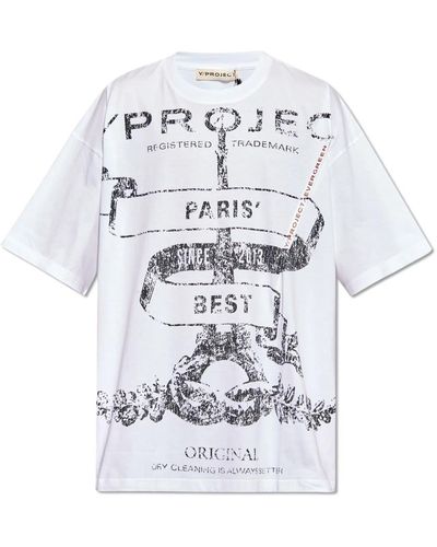 Y. Project Bedrucktes t-shirt - Weiß