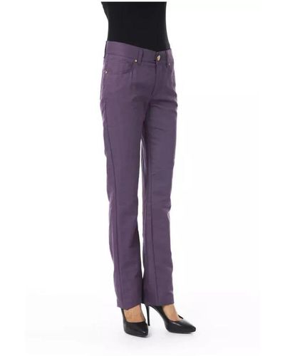 Byblos Slim-Fit Pants - Purple