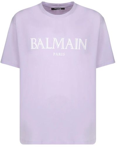 Balmain T-Shirts - Purple