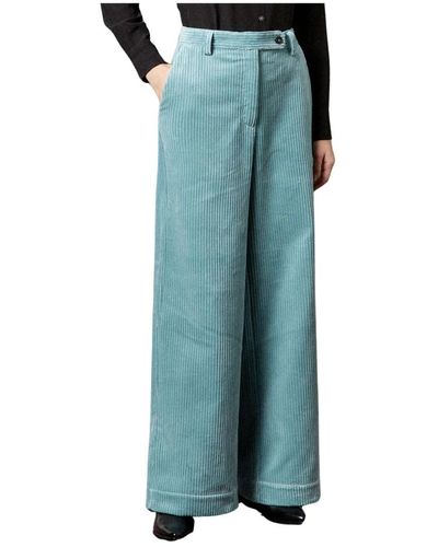Massimo Alba Trousers > wide trousers - Vert