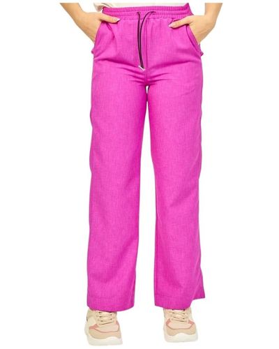 Jijil Fuchsia straight leg trousers - Pink
