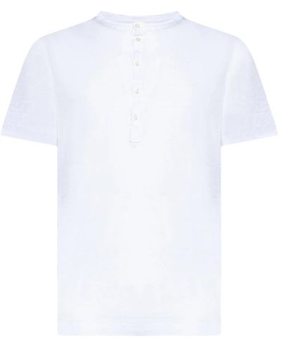 120% Lino Leinen t-shirts und polos - Weiß