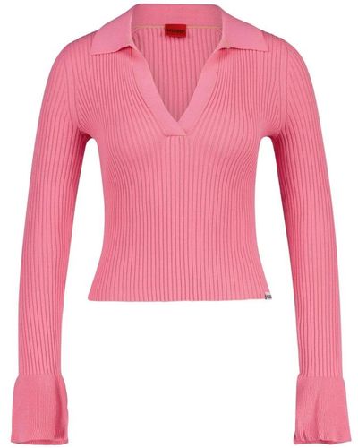 BOSS V-Neck Knitwear - Pink