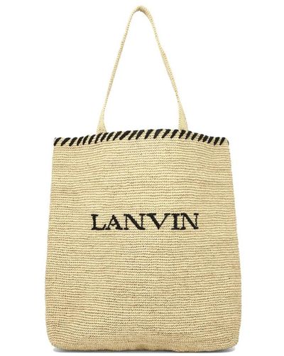 Lanvin Shopping bag with logo - Neutro