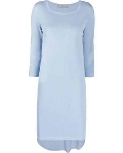 D.exterior Knitted Dresses - Blue