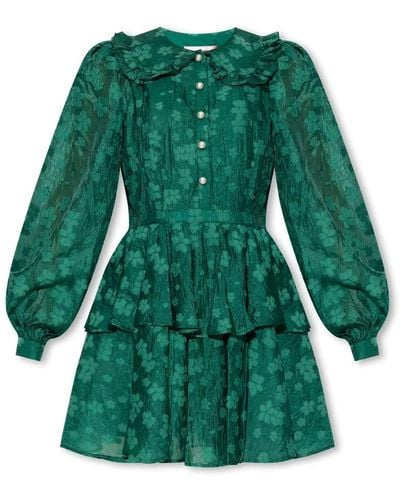 Custommade• Juma Kleid mit Blumenmuster - Grün