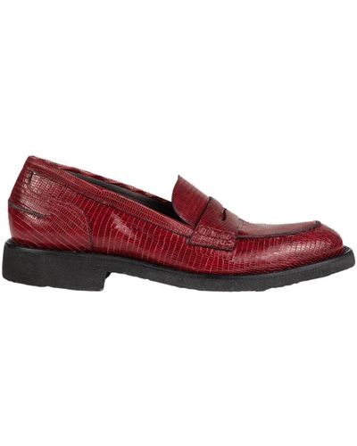 Roberto Del Carlo Sophisticated rote tejus leder loafers,hochwertige schwarze lederslipper,schwarze tejusleder loafers