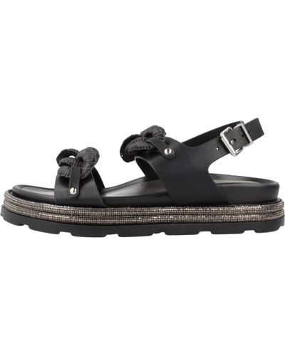 CafeNoir Shoes > sandals > flat sandals - Noir