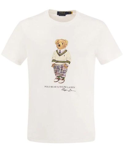 Ralph Lauren Polo bear custom slim-fit t-shirt - Weiß