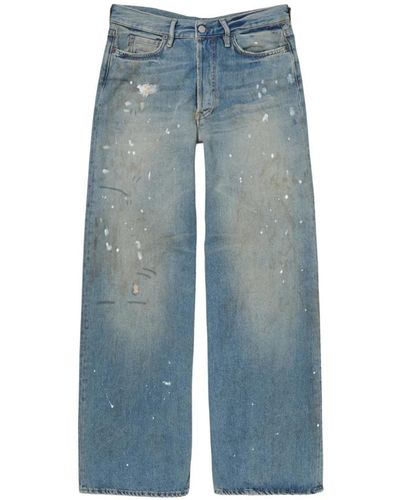 Acne Studios Jeans > cropped jeans - Bleu