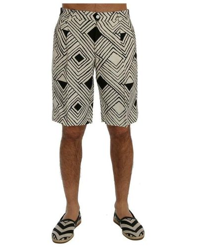 Dolce & Gabbana Shorts casuales a rayas - Gris