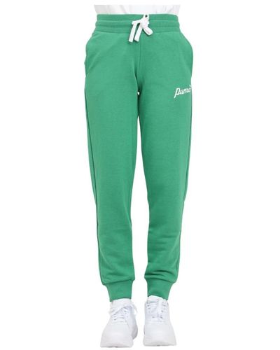 PUMA Trousers > sweatpants - Vert