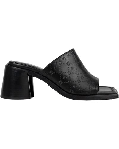 Marine Serre Shoes > heels > heeled mules - Noir