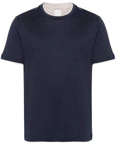 Eleventy Italienisches baumwoll-t-shirt - Blau