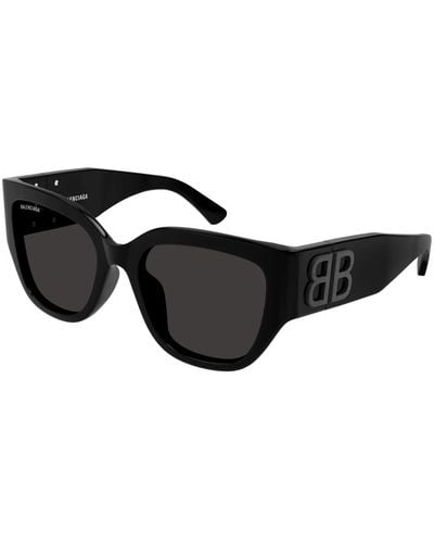 Balenciaga Schwarze sonnenbrille mit originalzubehör