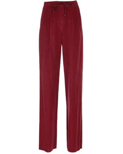 Max Mara Straight Trousers - Red