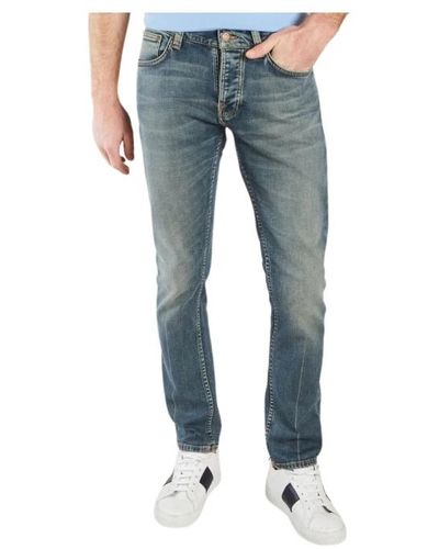 Nudie Jeans Slim-fit jeans - Blau
