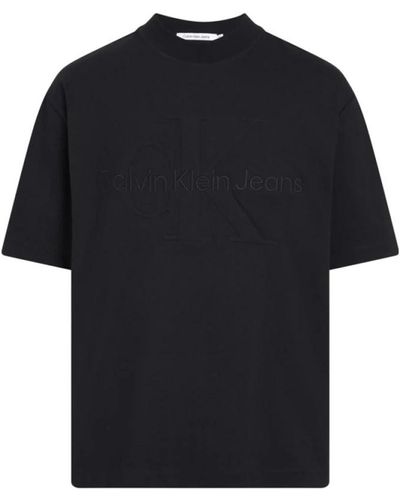 Calvin Klein Magliette nera collo rotondo - Nero