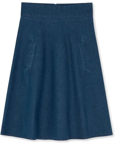 Mads Nørgaard Denim Skirts - Blue