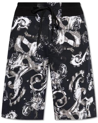 Versace Bedruckte shorts - Schwarz