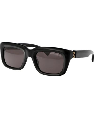 Alexander McQueen Stylische sonnenbrille am0431s - Schwarz