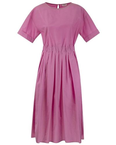 Peserico Cotton blend dress with light stitch - Viola