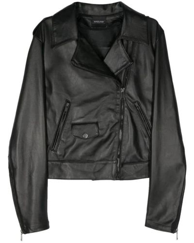 Simonetta Ravizza Jackets > leather jackets - Noir