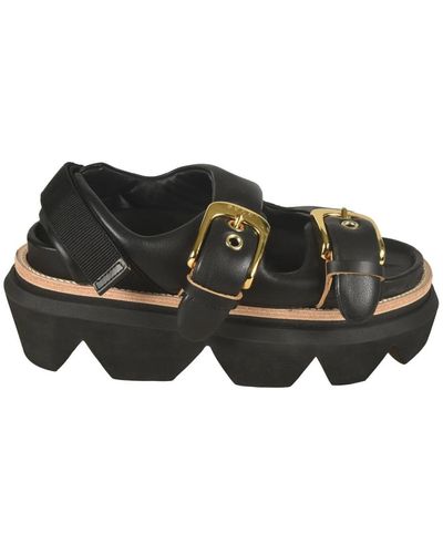 Sacai Flat Sandals - Black