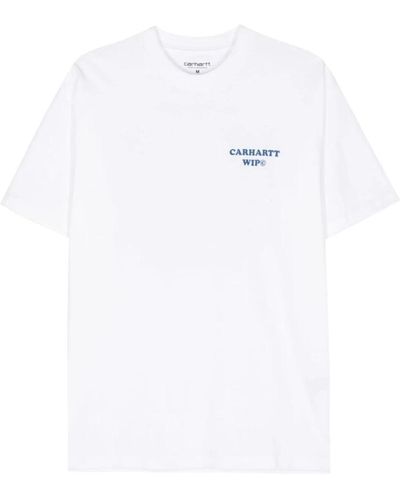 Carhartt T-shirt mit grafikdruck aus baumwolle - Weiß