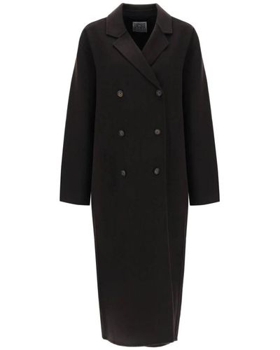 Totême Toteme oversized double breasted wool coat - Nero