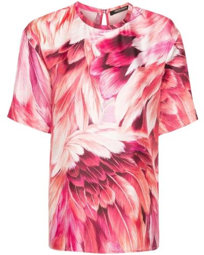 Roberto Cavalli Rosa t-shirt polos kollektion - Pink