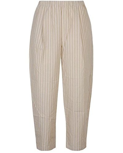 Apuntob Cropped Trousers - Natural