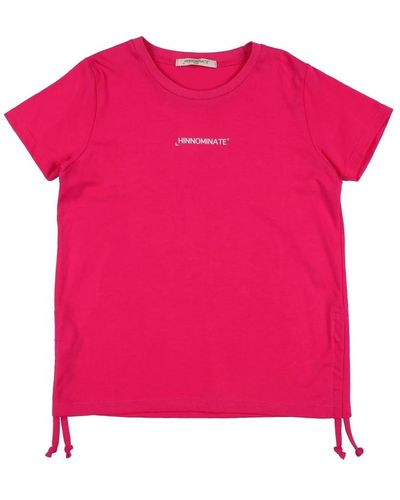 hinnominate Geranium pink t-shirt mit rüschen