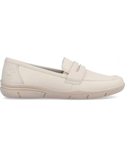 Rieker Mocasines de cuero - Neutro