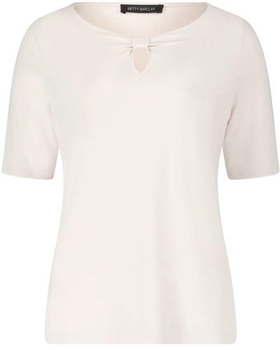 Betty Barclay Basic shirt mit schleifenknoten - Weiß