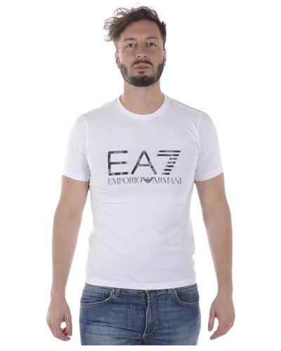 EA7 Lässiger sweatshirt für männer - Weiß